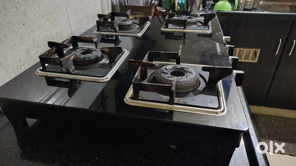 4 burner square gas stove
