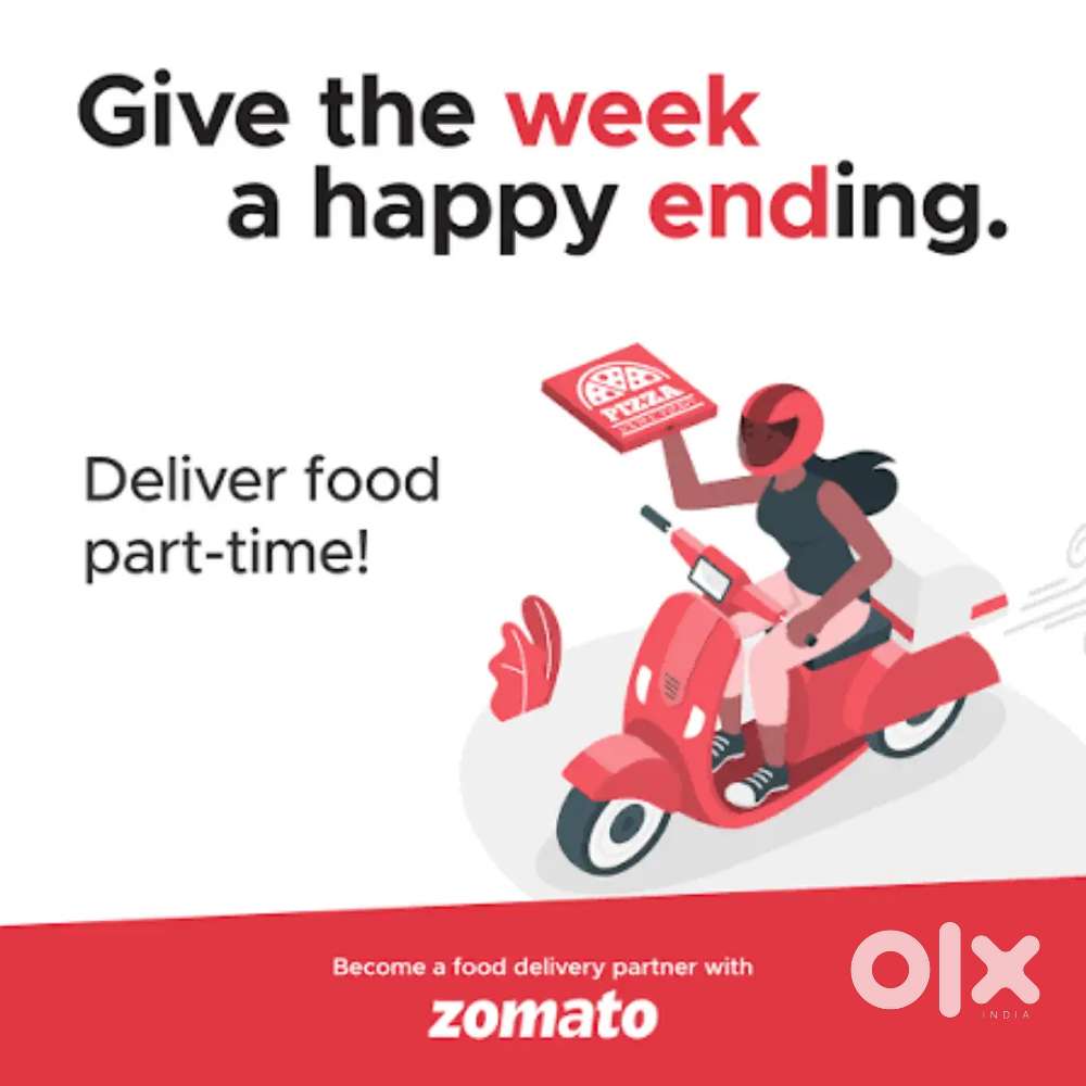 ZOMATO FOOD DELIVERY PARTNER VACANCY  FOR FRESHERS