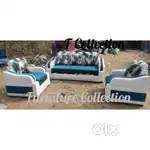 Brand new offwhite + blue 3+1+1 Sofa at Wholesaleprice.Colour Availabl
