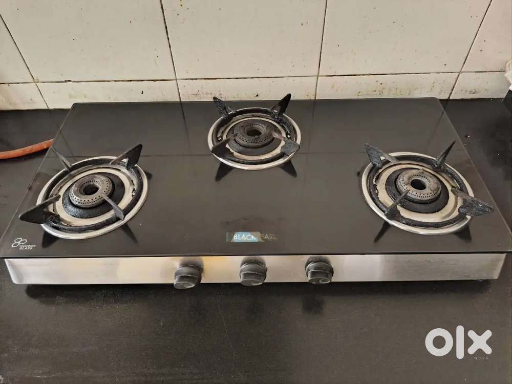 3 burner glass gas stove
