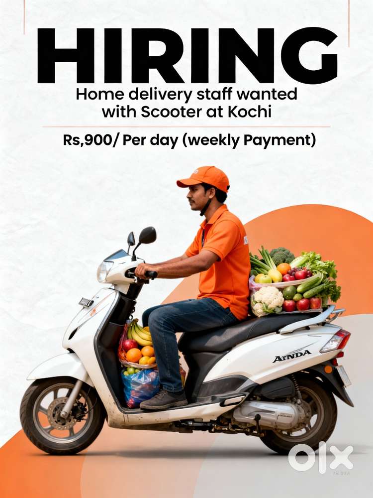 Home Delivery Staff with Scooter 900 per day URGENT