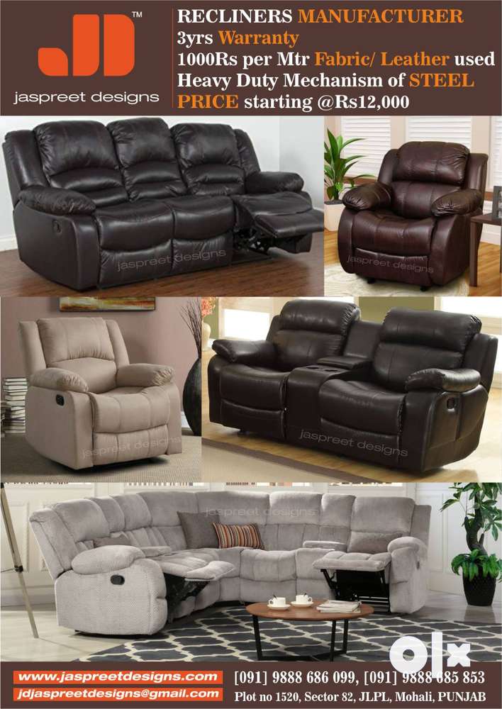Sofa recliner with 3yrs warranty of every part