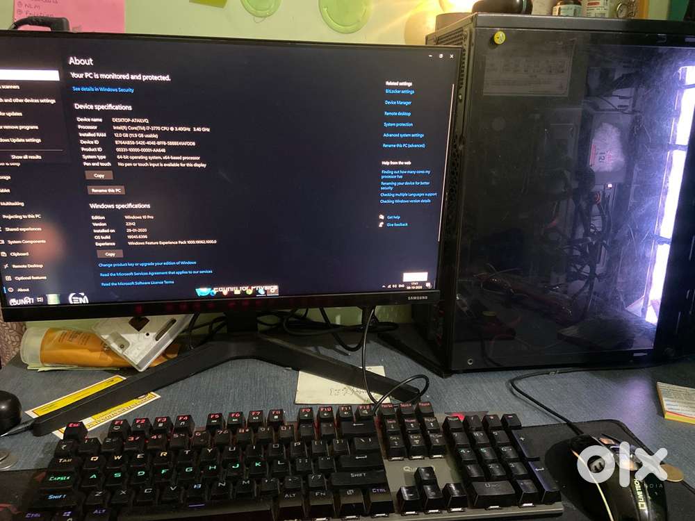 Computer desktop setup