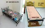 STEEL COT SINGLE DOUBLE FANCY BED MEGA SALE SUPER O 5 EW5R