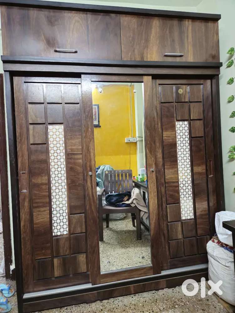 Wooden Wardrobe, Table and Shoe Stand