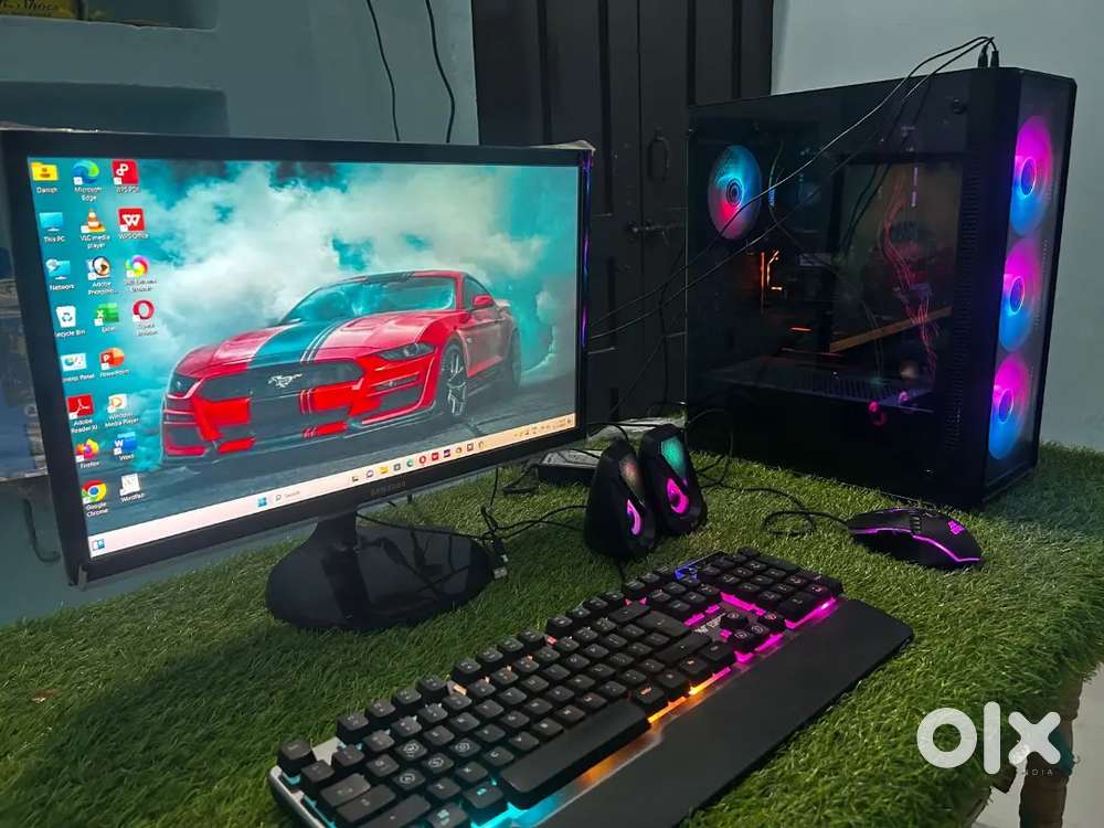 Monitor Samsung ka keyboard mouse CPU and do pikar