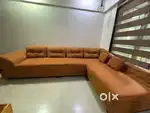 Sofa with L-shaped design, ideal for corner placement