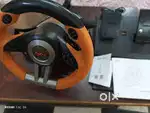 PXN V3II STEERING WHEEL WITH PEDDLES , ORANGE COLOUR