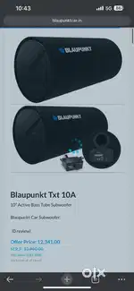 Blaupunkt Txt 10A Bass Tube