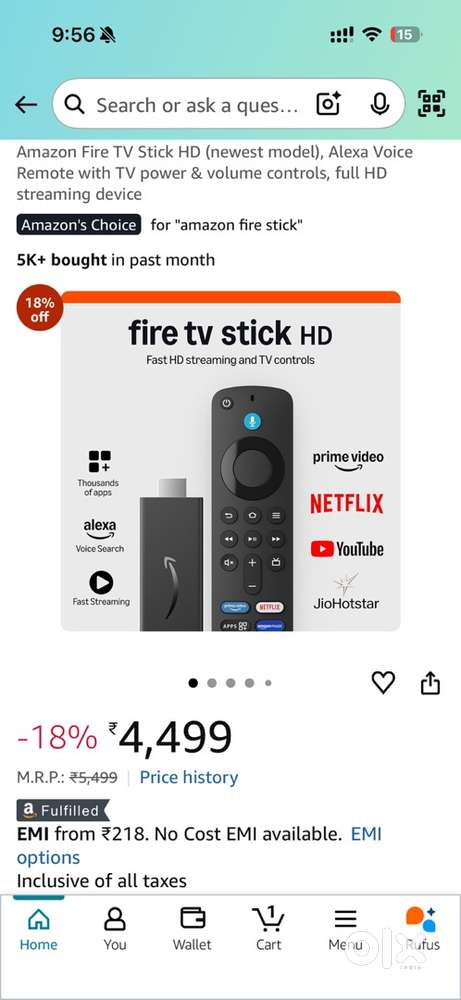 Sealed Amazon Firestick HD(Newest Model)