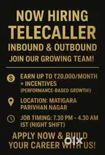 Urgent Hiring! BPO Telecallers  Night Shift  Attractive Salary