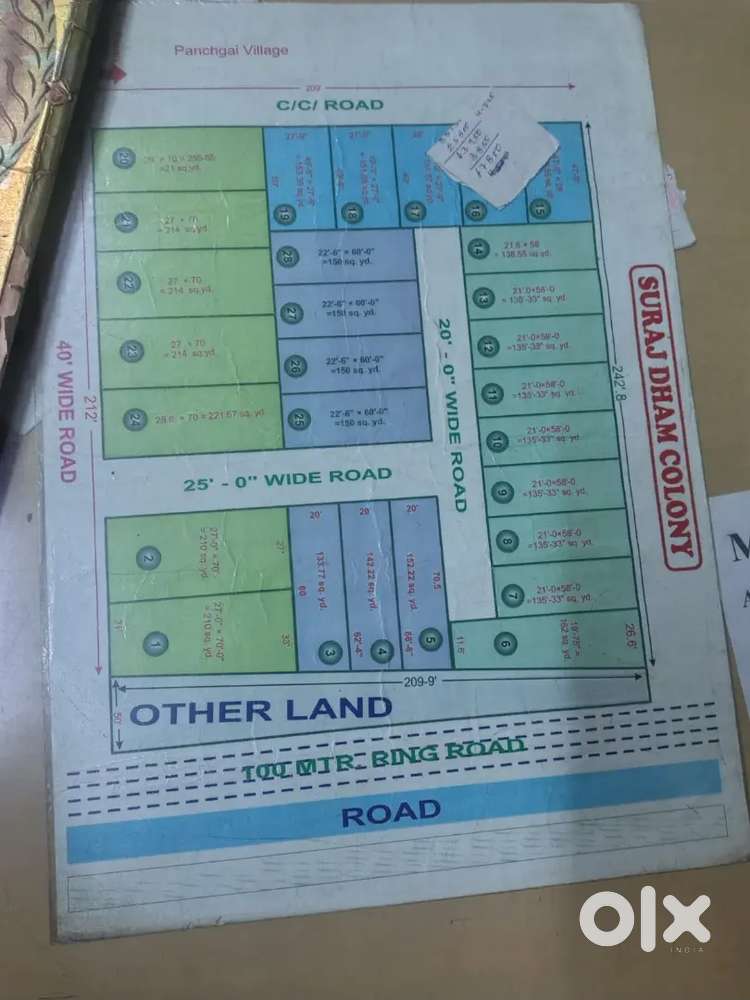 Plot sale  2side road
