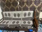 Teakwood 5 seater sofa