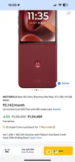 Moto razor 60 ultra @ 85000/-