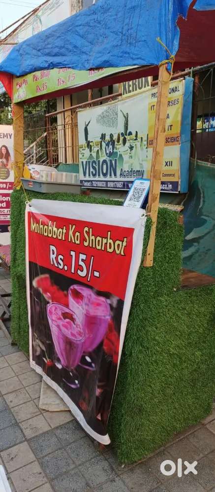 Food stall green grass best of drawer also trolly type