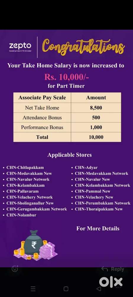 Zepto warehouse Hiring