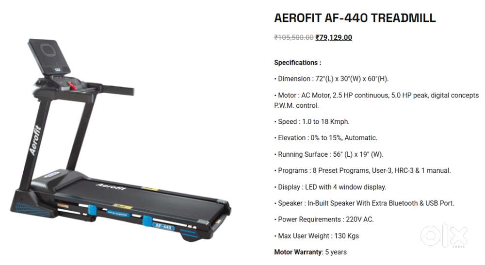 AF 440 Motorized Treadmill – (NS)