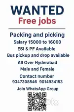 Wanted picker Packer free jobs