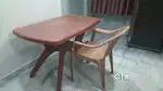 2 years old plastic dining table and chair