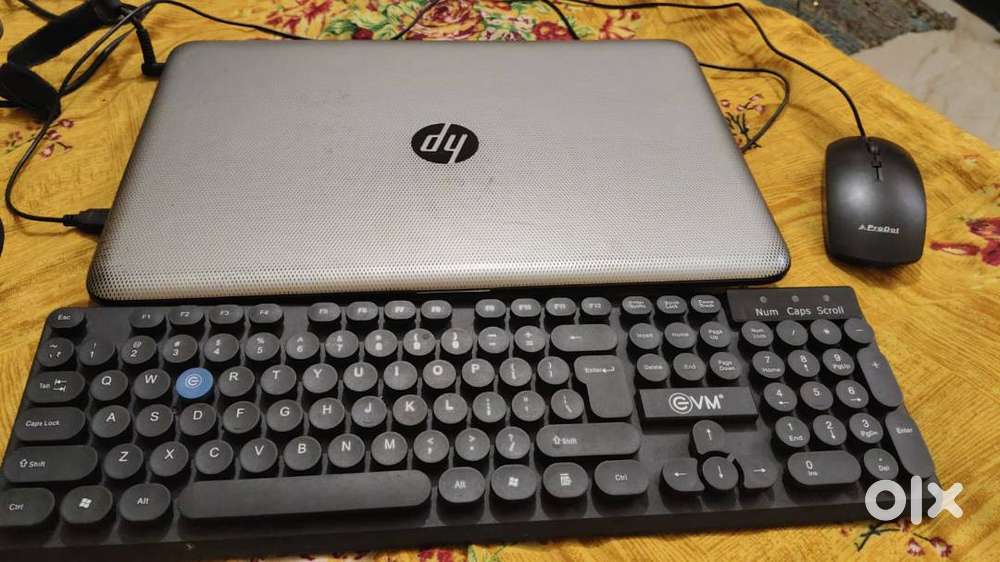 HP Laptop with mouse and keyboard
