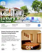 Modern Luxury 2 BHK Farm House Villa on 39500 Sq Ft Plot, Bilpad