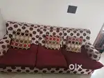 Red cussion sofa