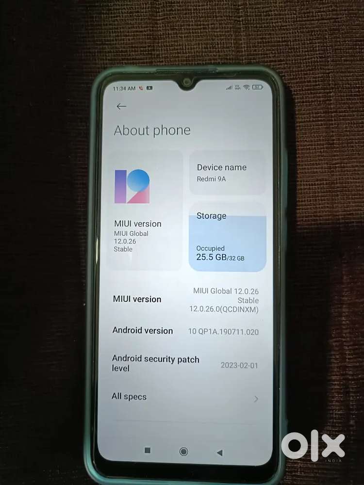 Redmi 9A  2GB RAM, 32GB Storage Good Condition