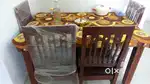 Dining Table with 4 chairs (Pure Saag wood)
