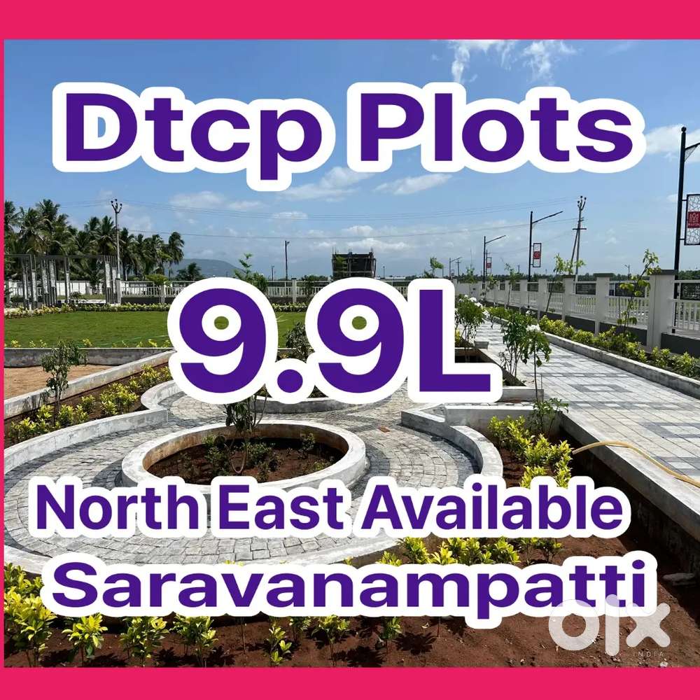 Mega Township Plots For Sales At Saravanampatti Athipalayam 9.9L
