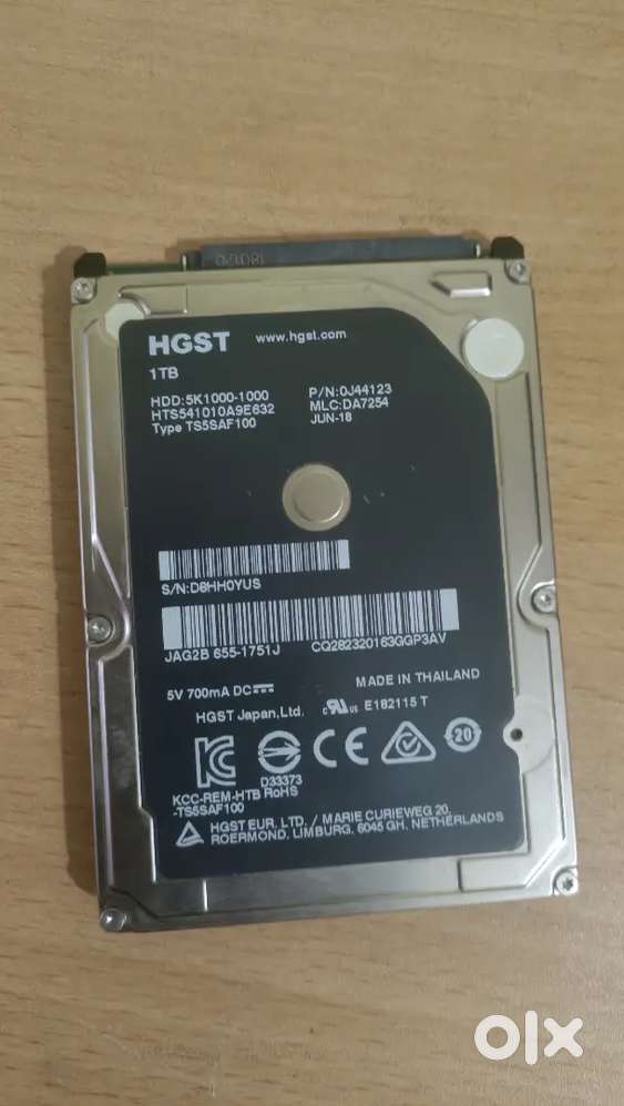 1tb Laptop Hard Drive, Good Condition