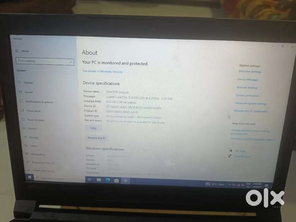 Lenovo Laptop i3