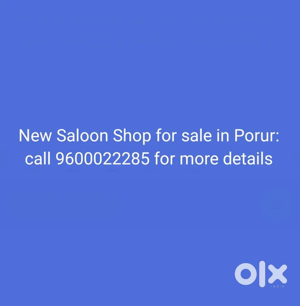 Brand New Saloon Shop for sale at porur chennai