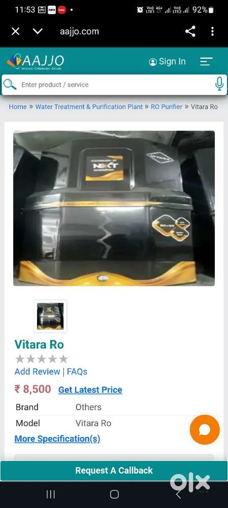 RO purifier next generation 15ltr
