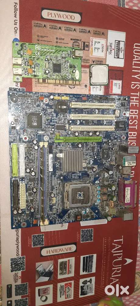 GA-8VM800M-775 Motherboard with pentium 4 processor and graphic card