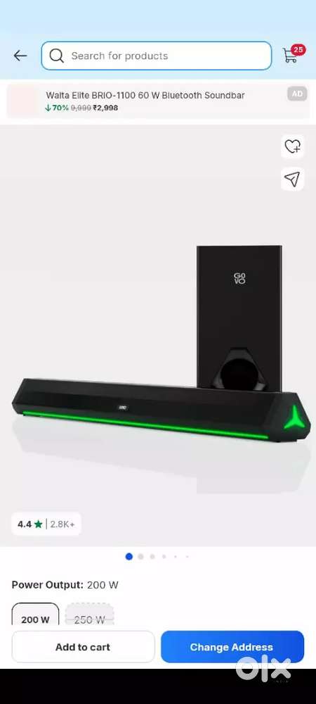 Govo gosurround 920.sundbar.wireless subwoofer. 200wat rms.