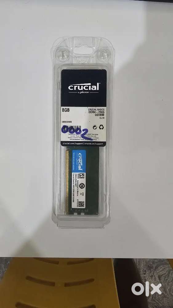 Crucial 8GB DDR4 2666Mhz Ram single Stick