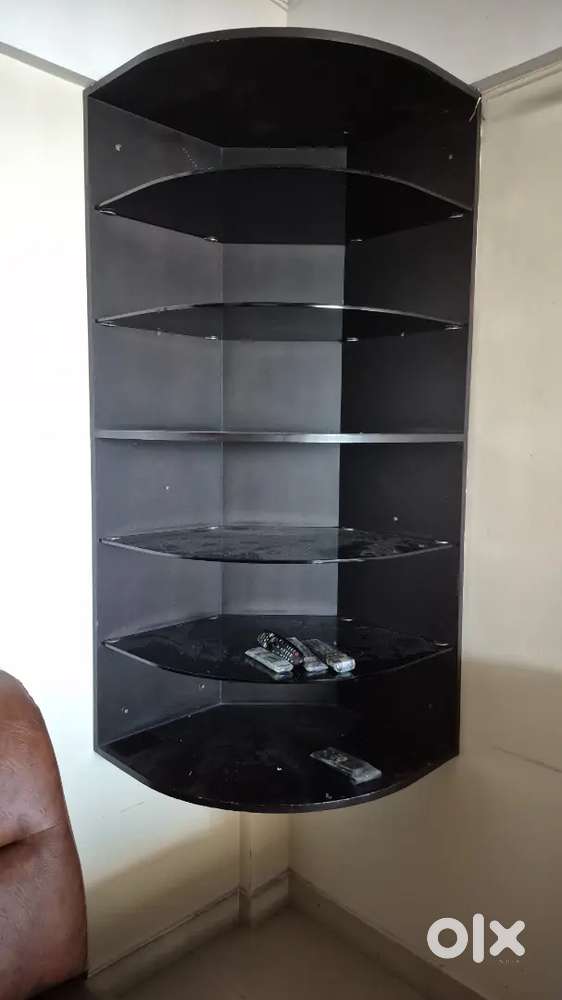 Black corner shelf