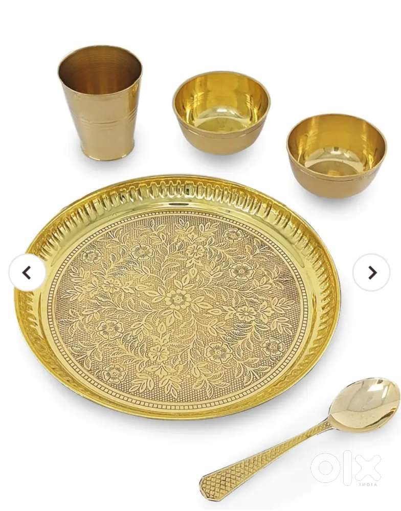 Brass baby dinner set