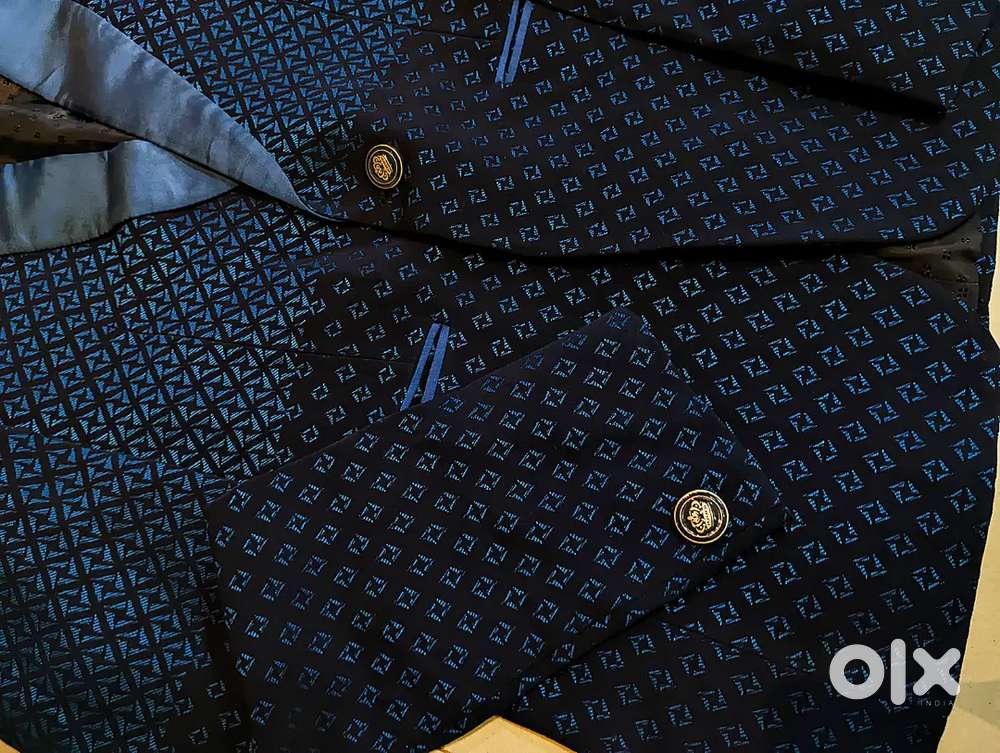 Slim Fit Blazzer Diamond  Blue Colour 40  Medium Size