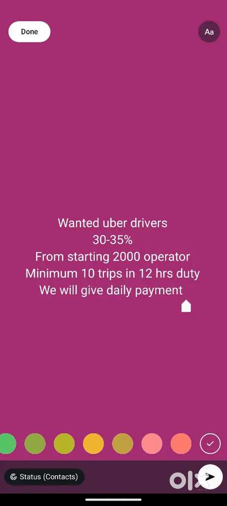 Work under uber