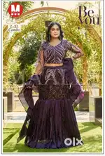 Purple Embellished lehenga choli set
