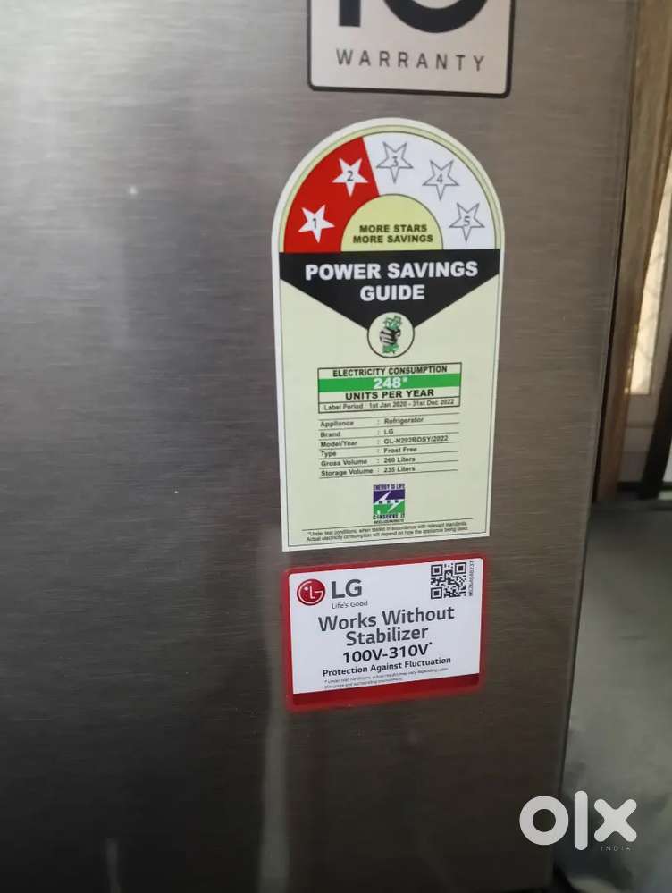2 year old brand new LG refrigerator for sale