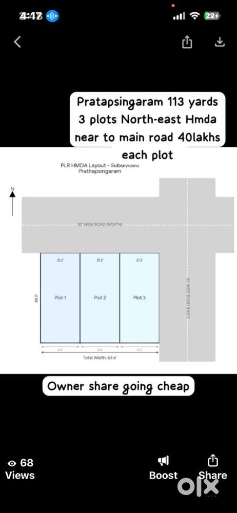 345yards North east main road 2nd bit