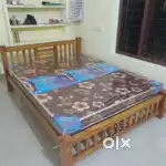 wooden cot queen family cot with matress combo