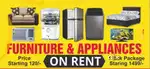 Furniture Appliances on Rent Sabse sasta