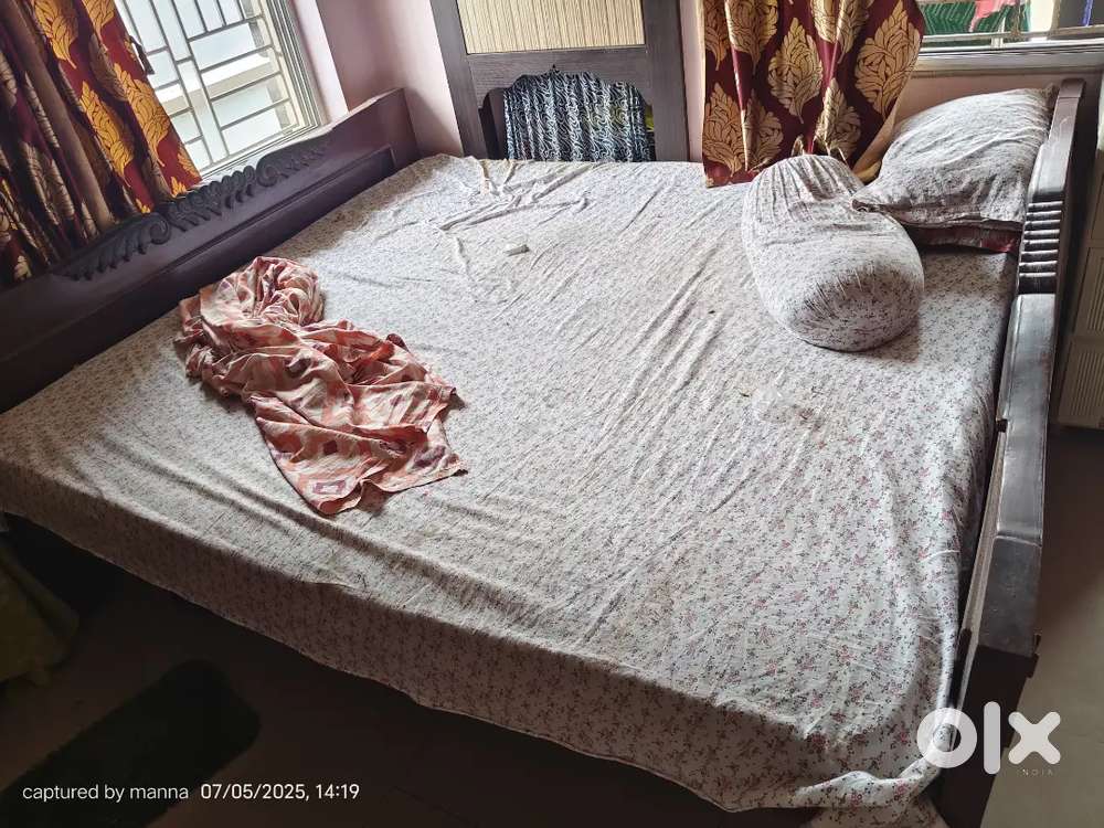 King size bed (7*6) segun wood for sale.
