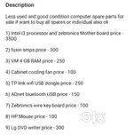 Desktop computer parts for sale