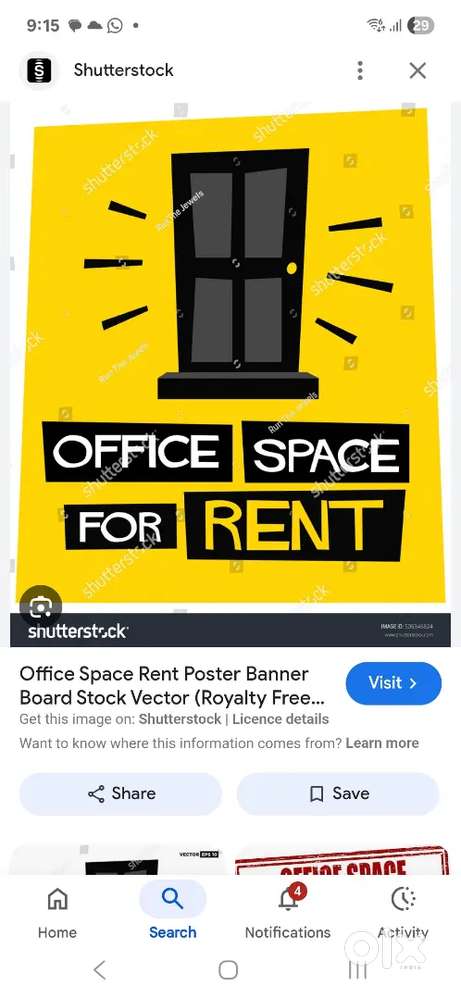 Offfice space available on Rent