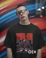 Spider-Man Miles Morales Graphic T-Shirt – Black  Oversized Fit