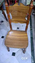 SIX SEATER DINNING TABLE, SIX CHAIRS
